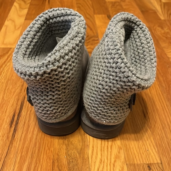 UGG WOMEN'S SWEATER SUEDE WINTER PULL ON BOOTS GRAY - Picture 4 of 6